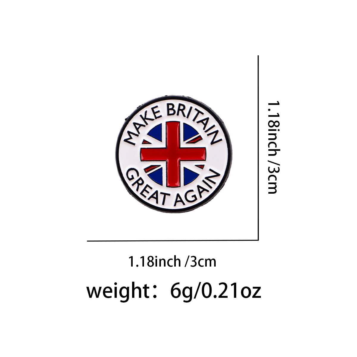 Wholesale Cartoon Metal Badge Creative English Letter Ornaments