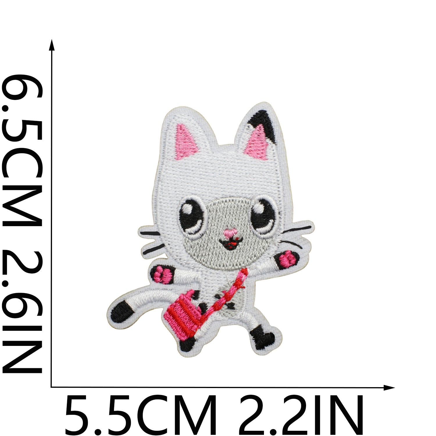 Wholesale Cute Cartoon Cat Embroidery Patch Polyester Thread Sew On Clothing Decoration Fashion Accessory For Girls Resale
