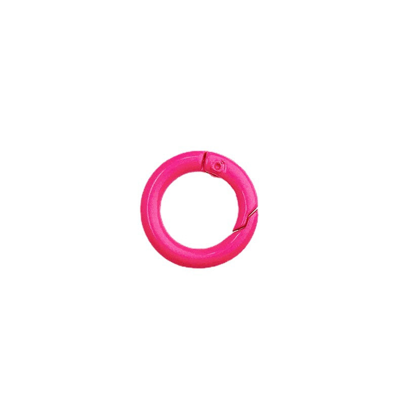 Wholesale 10pcs New 20mm spring ring DIY jewelry accessories candy color paint opening ring color key spring buckle