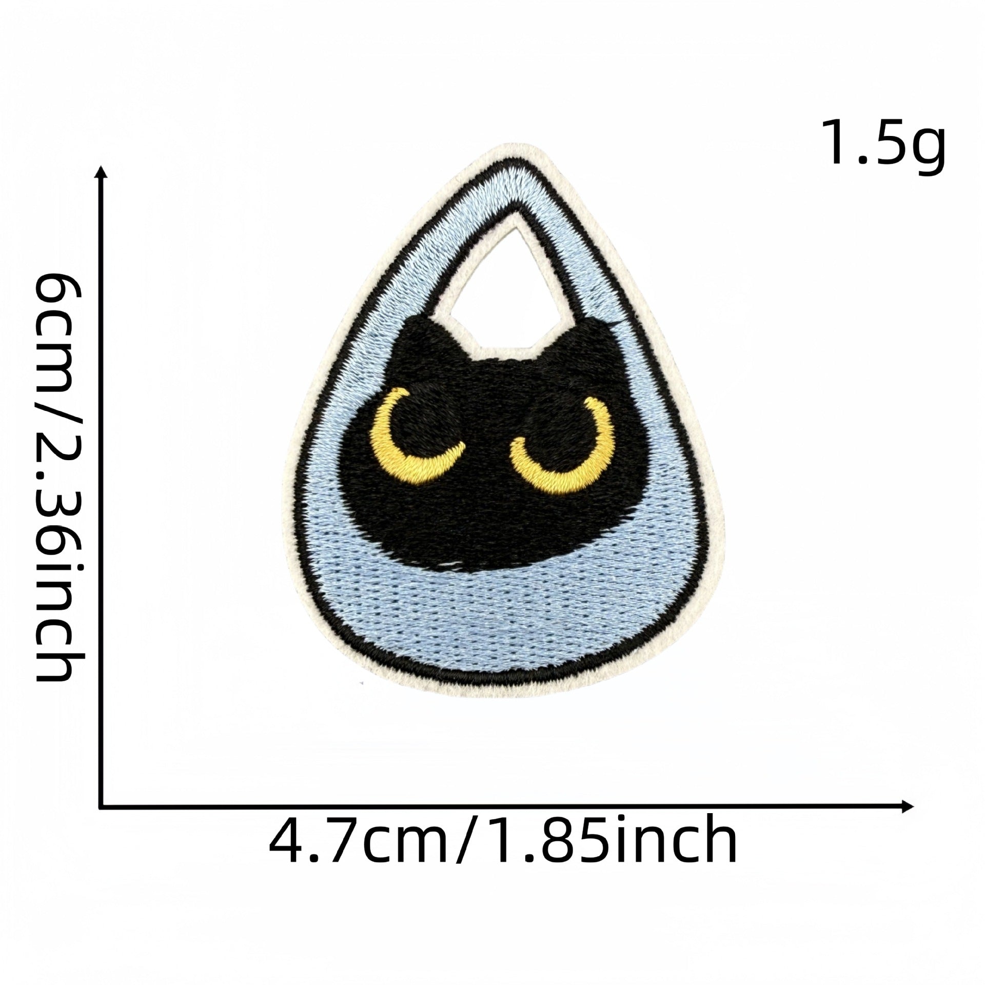 Wholesale Black cat embroidered patch accessories