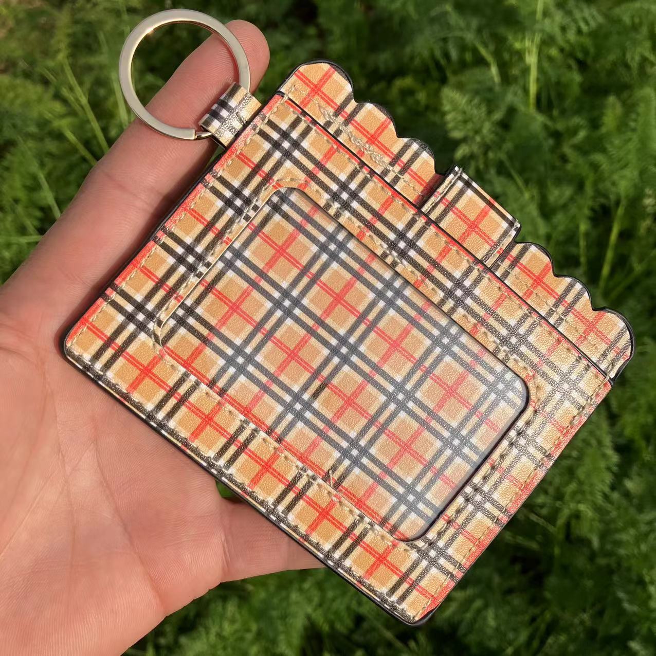 Wholesale PU Leather Leopard Purse Keychain