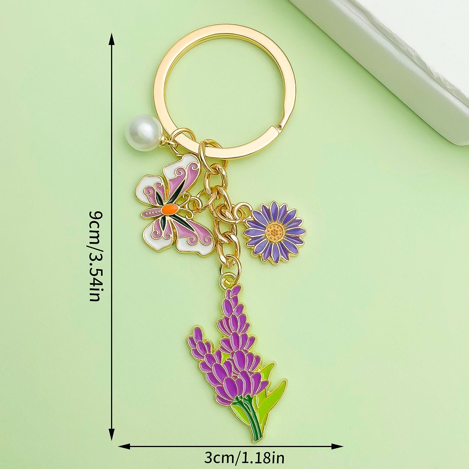 Wholesale Colorful butterfly metal keychain