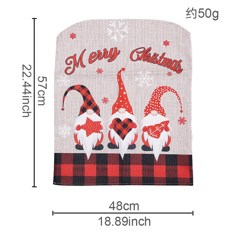 Wholesale Christmas Cartoon Forest Snowflake Chair Cover Creative