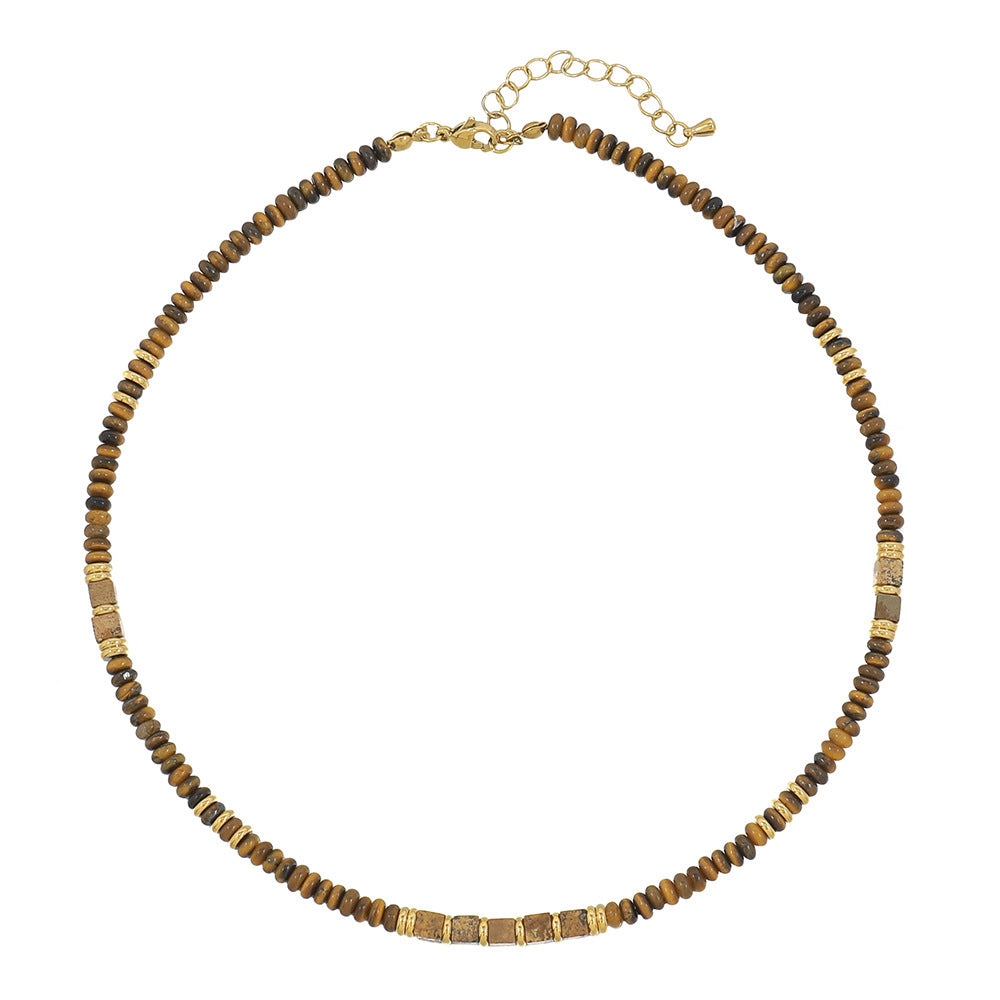 Wholesale Melad Natural Stone Beaded Color blocked Four Piece Necklace Set