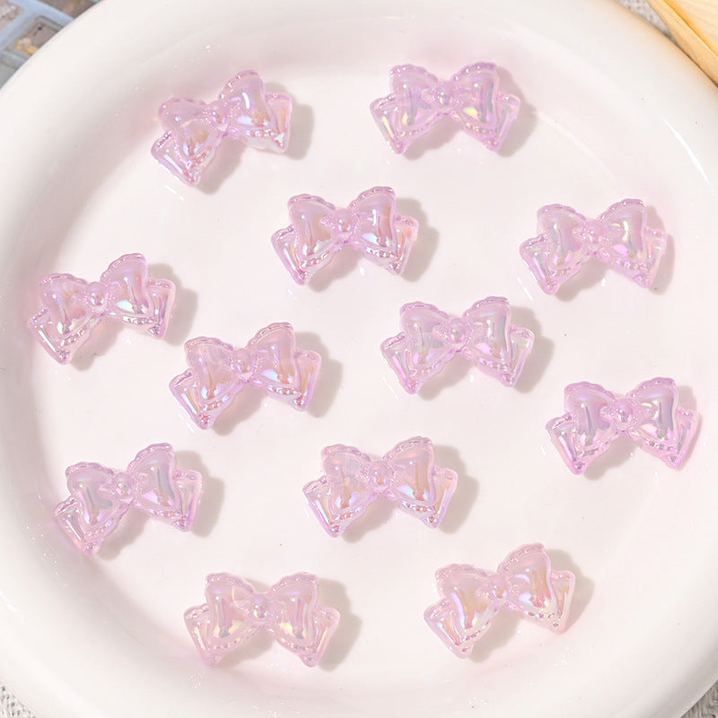 Wholesale 5pcs/pack Summer Fresh Transparent Bow Light-Changing Luminous Beads