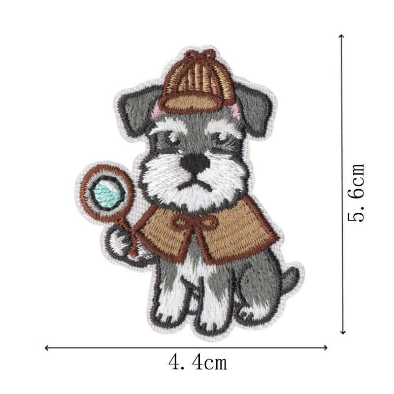 Wholesale Funny Career Dogs Embroidered Patch Set Iron On No Sew Applique For Clothing Backpacks Trendy Decorative Gift 9 Pieces