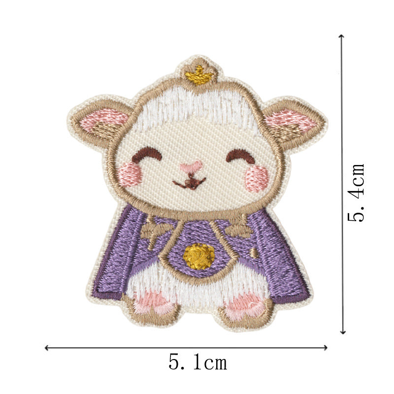 Wholesale Cartoon Lamb Embroidered Iron On Patches Set Of 9 Decorative Clothing Repair Accessory DIY Gift And Boutique Resale
