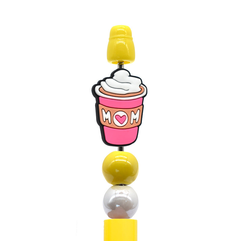 Wholesale Random  100pcs/pack Cartoon Love Mom Beads Focal Beads