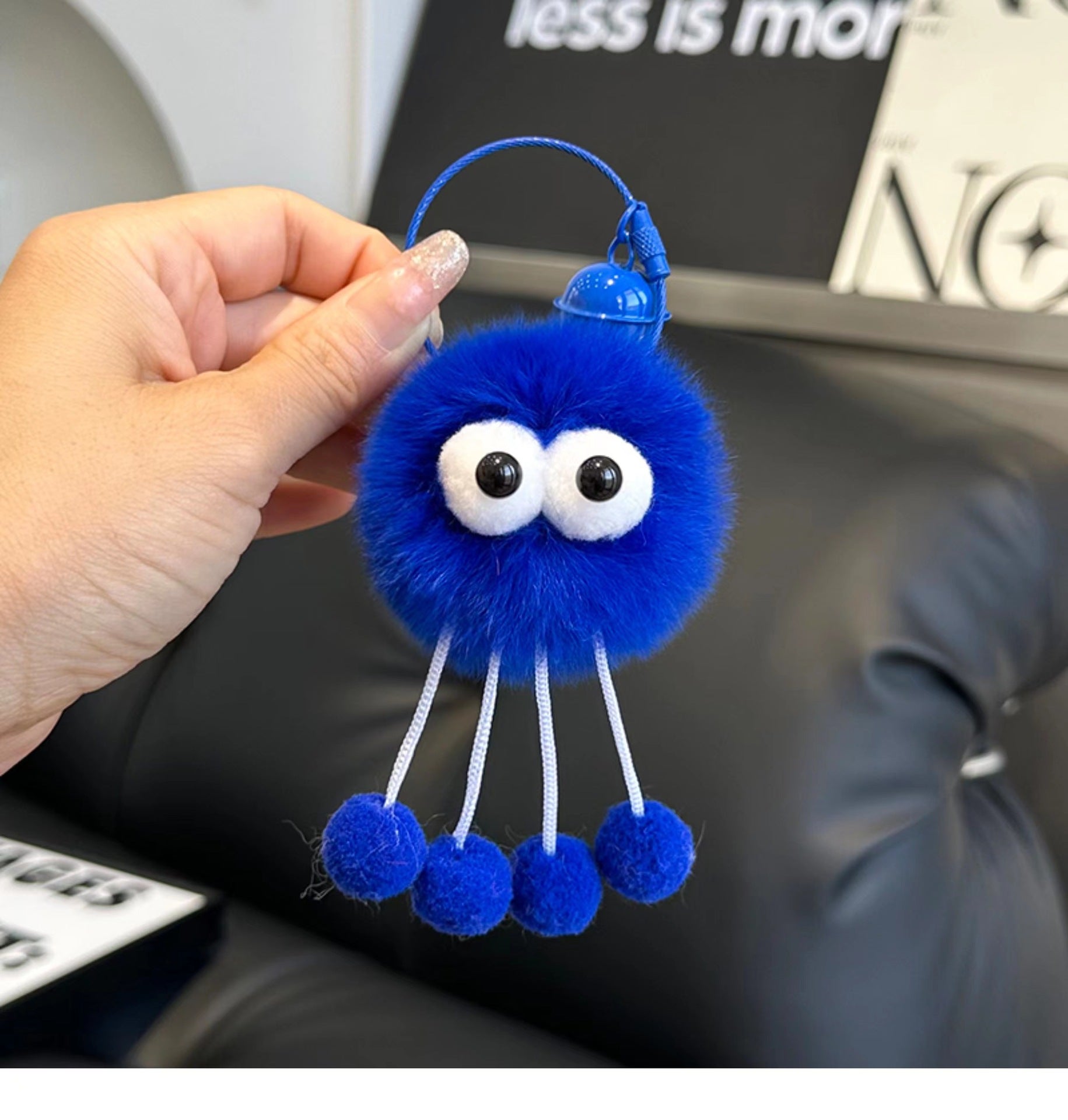 Wholesale Colorful Plush Pom Keychain