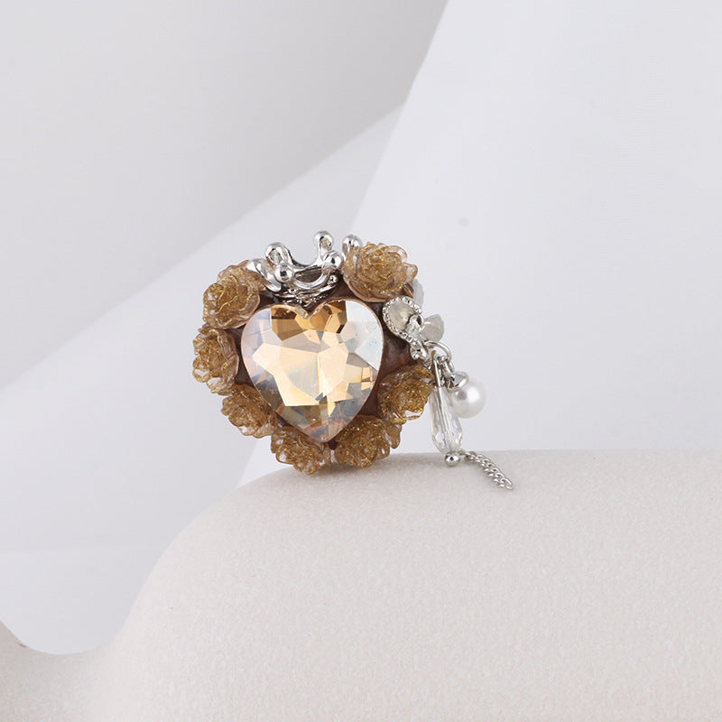 Wholesale Heart-shaped Rose Soft Clay Straight Hole Beads