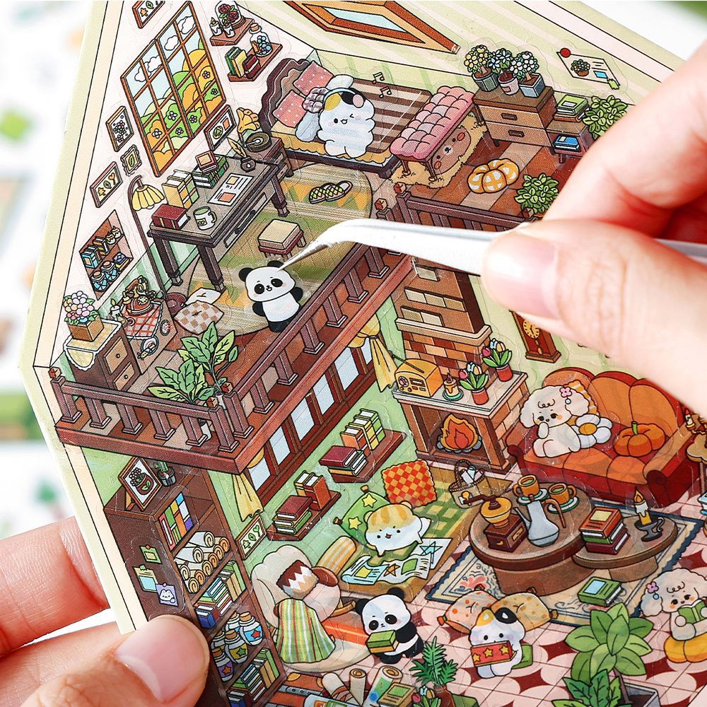 Wholesale My little house series 3D three-dimensional landscape sticker notebook DIY