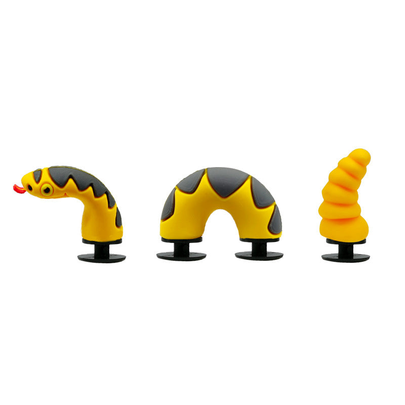 Wholesale 5pcs Cartoon dragon snake marine animal 3D hole shoes shoe accessories