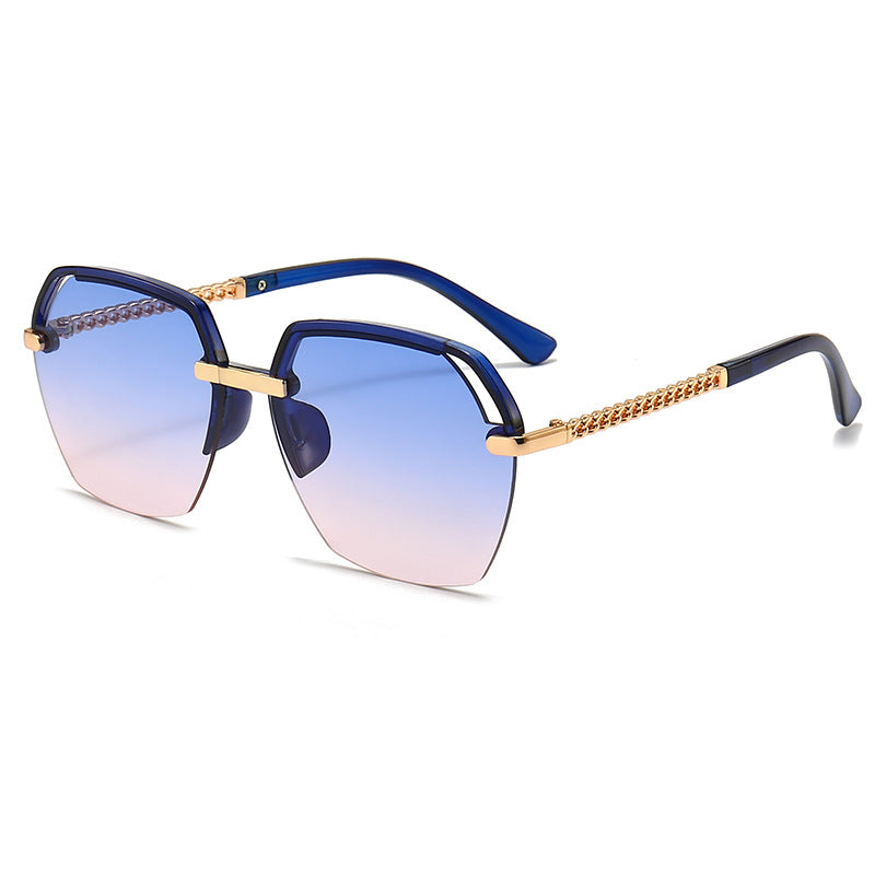 Gafas de sol de metal de marco grande al por mayor