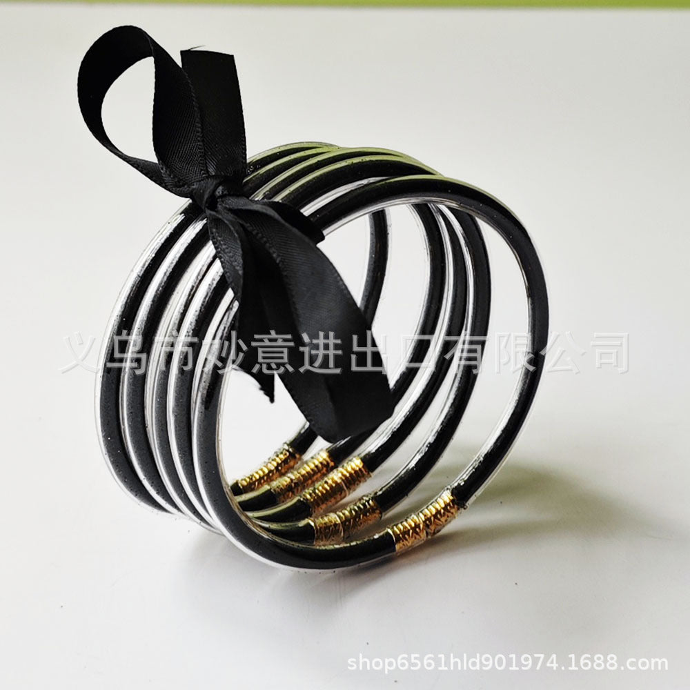 Wholesale 5 Layers Silicone Gold Powder Bracelet