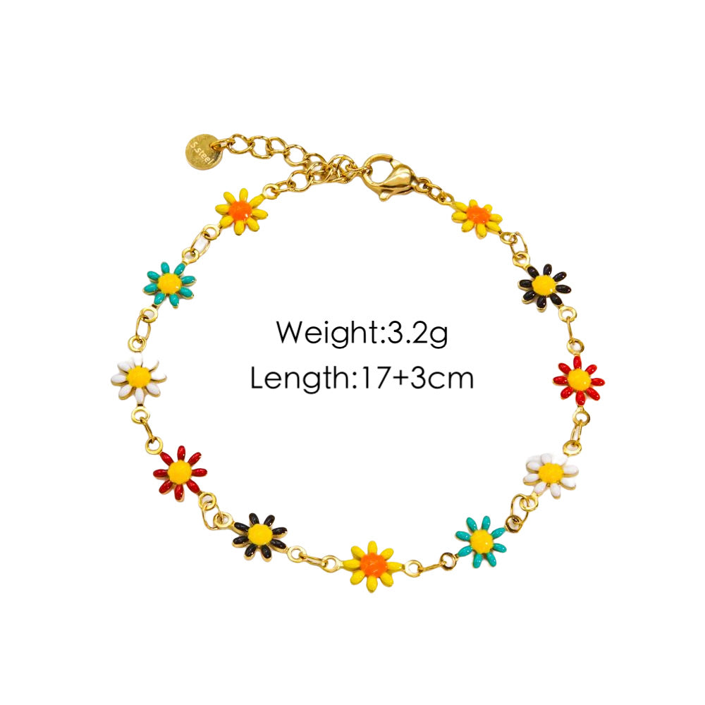 Wholesale Sweet Little Daisy Stainless Steel Necklaces