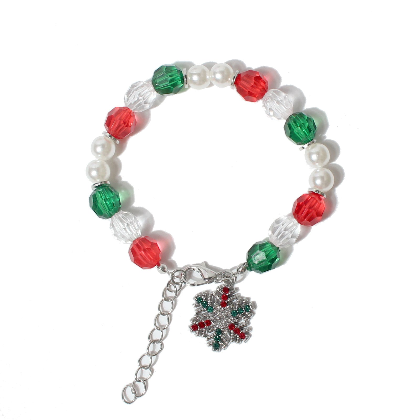 Wholesale Christmas Ornament Colorful Beads Beaded Bracelet