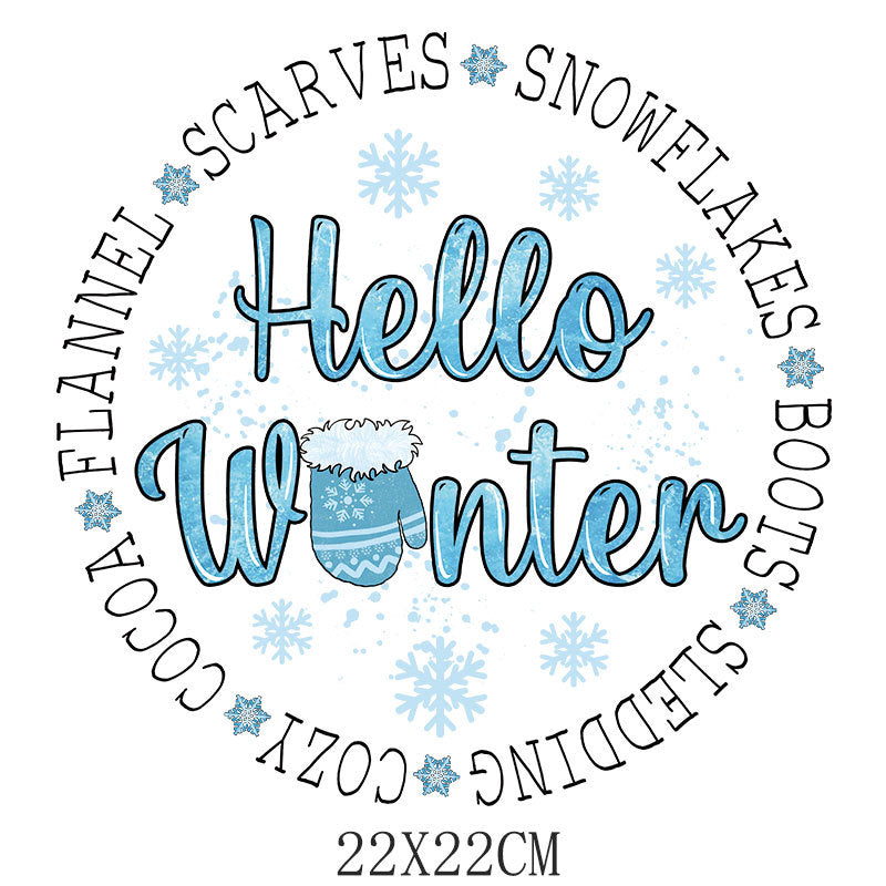 Wholesale 10pcs/pack Blue Snowman Christmas UV DTF Ready to Press Transfers Wraps