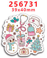 Wholesale Random 30pcs Pink Christmas Nurses' Day Acrylic Flatback