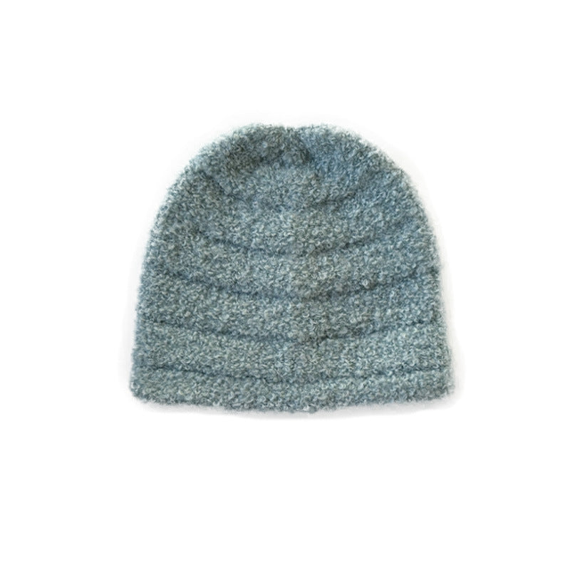 Wholesale Embossed Striped Solid Soft Wool Beanie