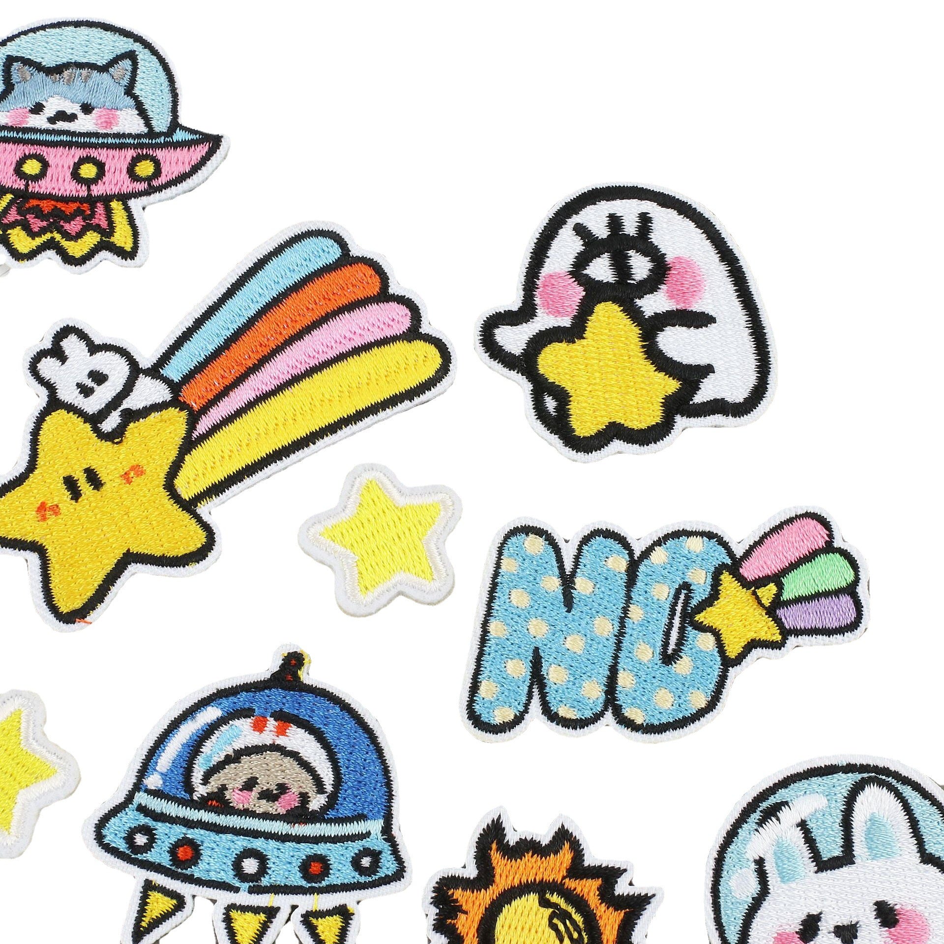 Wholesale 41 Piece Space Rabbit Embroidered Patches Set With Astronaut And Star Designs DIY Clothing Decoration Boutique Craft Supply