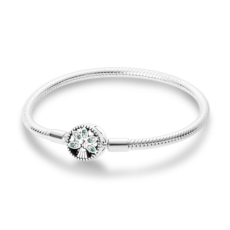 Wholesale Starfish shell snowflake bead silver bracelet