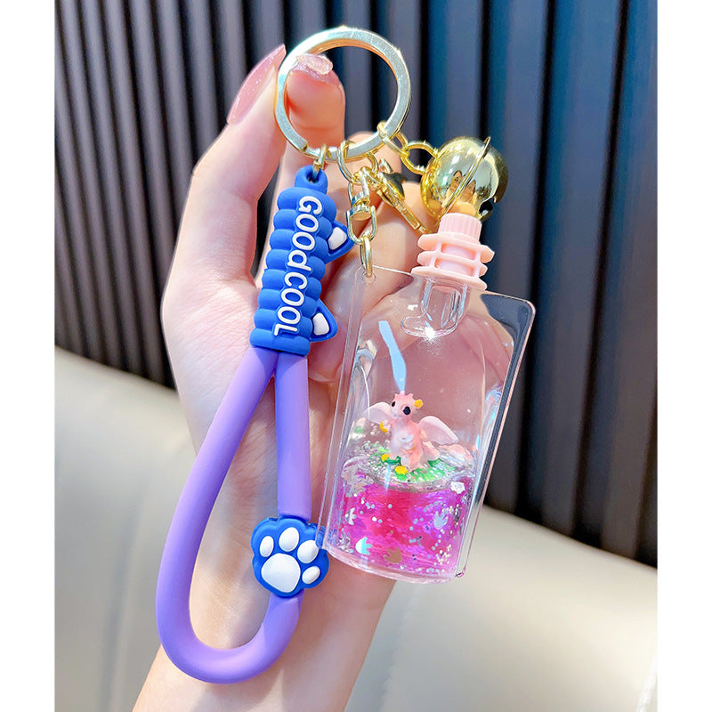 Wholesale Oiled Dinosaur Jelly Bottle Acrylic Keychain
