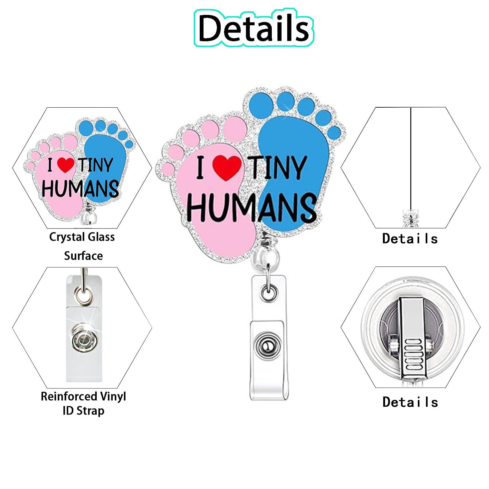 Wholesale Hospital maternity and newborn theme retractable badge keychain