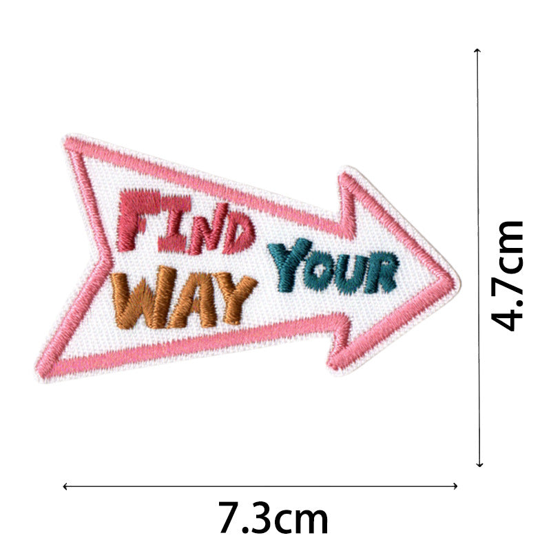 Wholesale Bohemian-inspired text with floral design DIY Patches