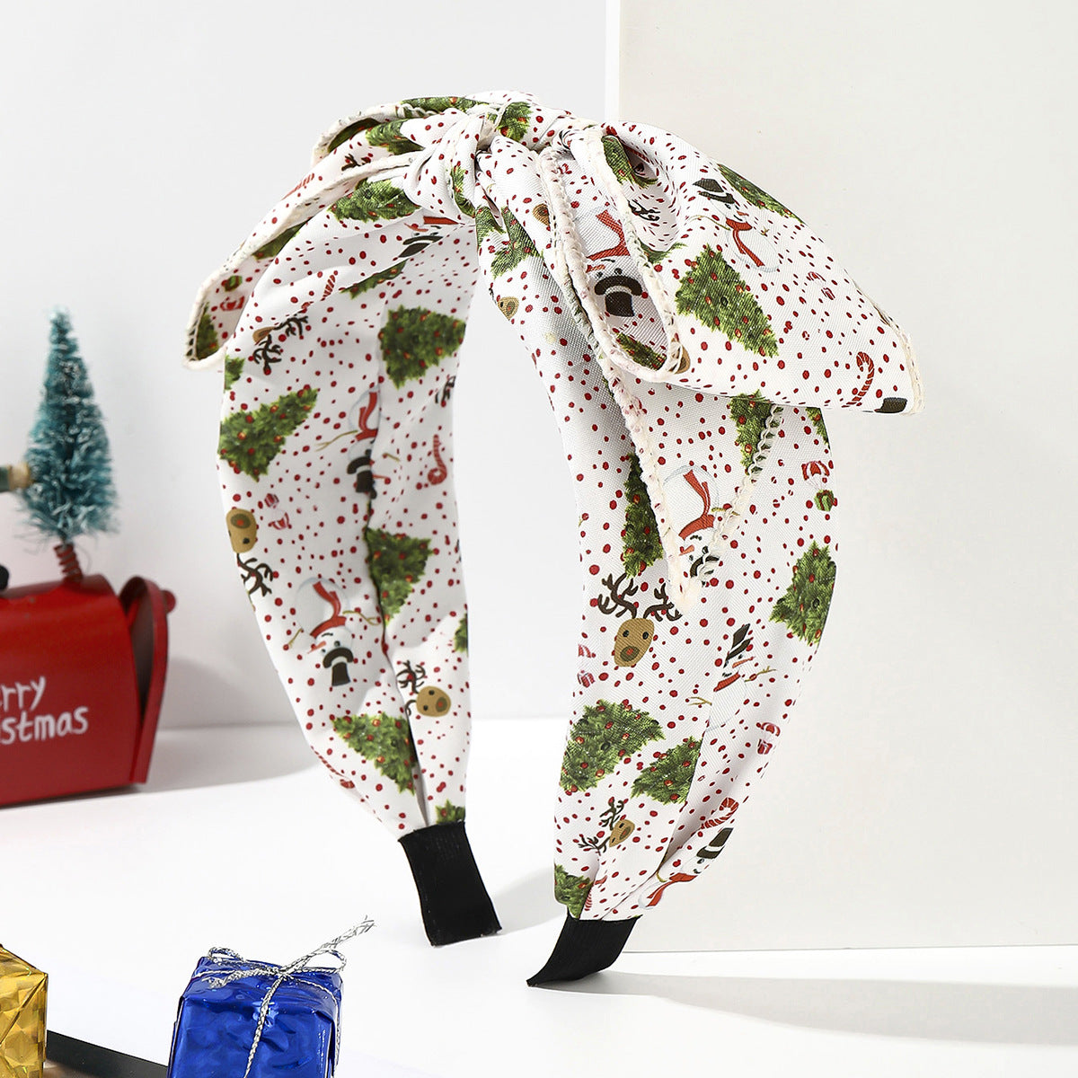 Wholesale fabric knotted plaid solid color bow knotted headband