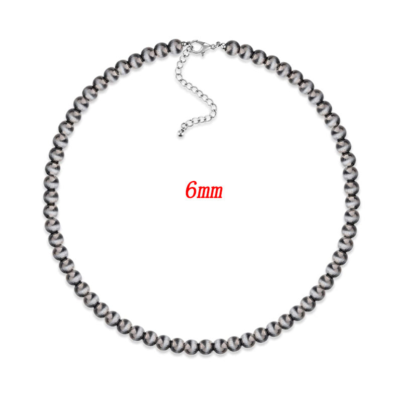 Wholesale Western Style Vintage Engraved Turquoise Pendant Multi-layered Necklace