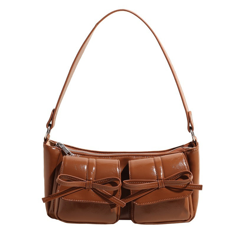 Wholesale Fashion bag winter simple casual small square bag bow crossbody bag