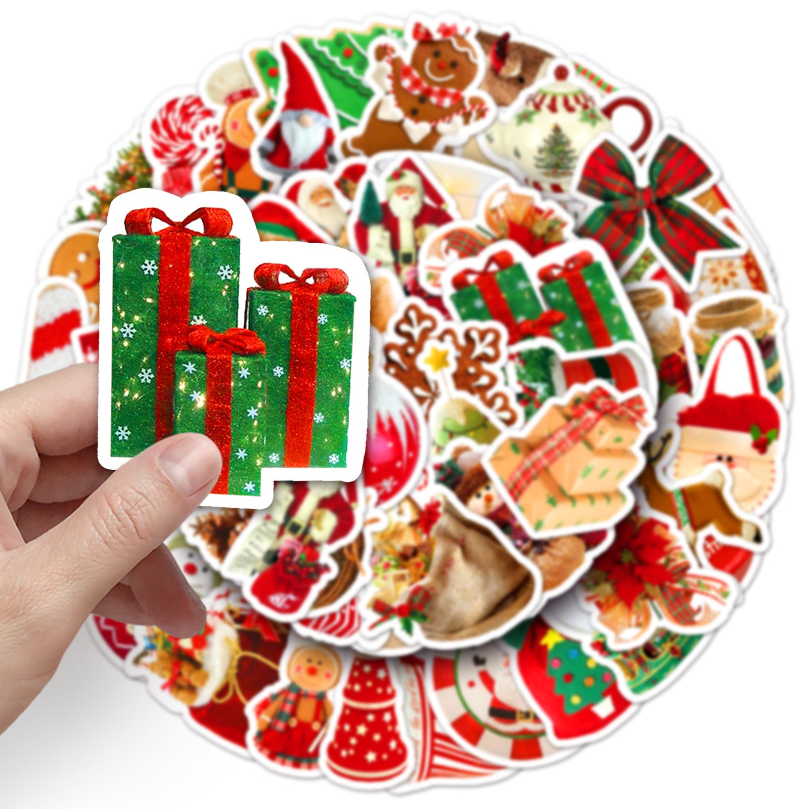 Wholesale 50pcs/ pack Christmas ins style  holiday waterproof stickers