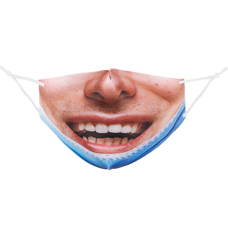 Wholesale Simulated Human Face Halloween  Polyester cotton Mask