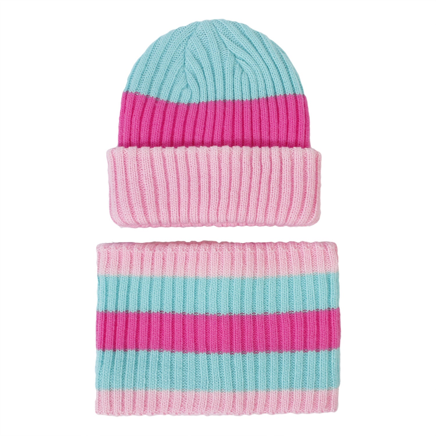 Wholesale Children' s autumn-winter striped knitted woolen hat