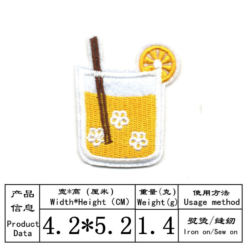 Wholesale Cartoon flower fruit smiley face animal embroidery DIY Patches