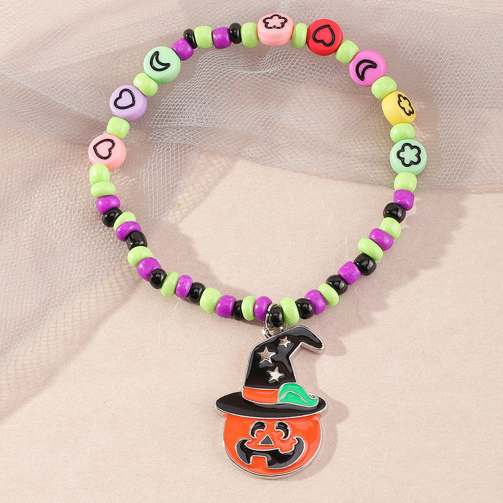 Wholesale Halloween Pumpkin Meter Bead Bracelet