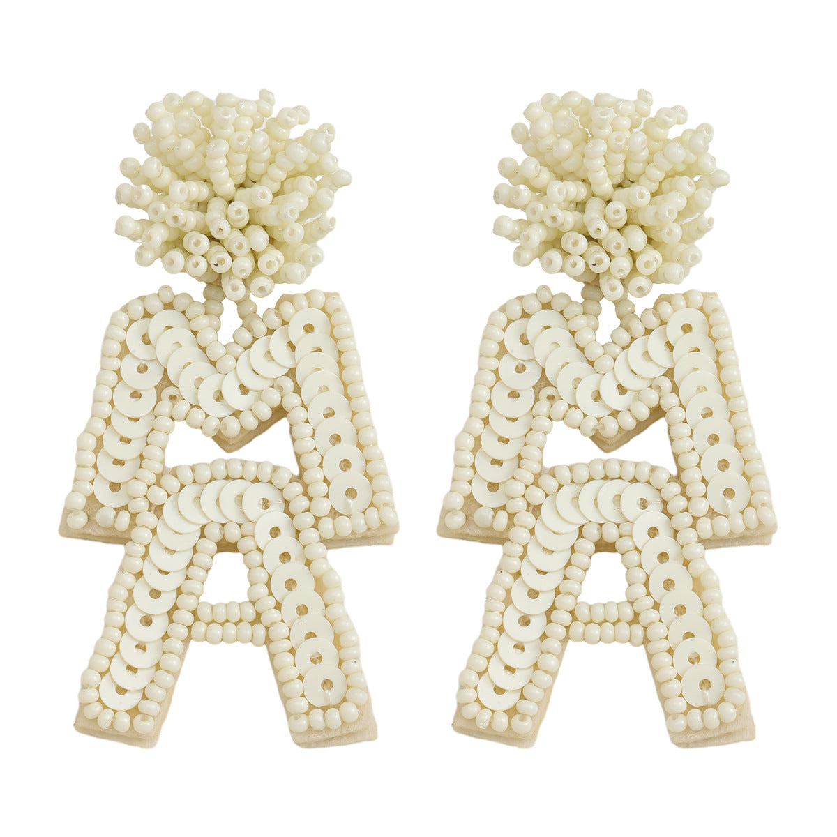 Wholesale MAMA Rice Pearl Diamond Earrings