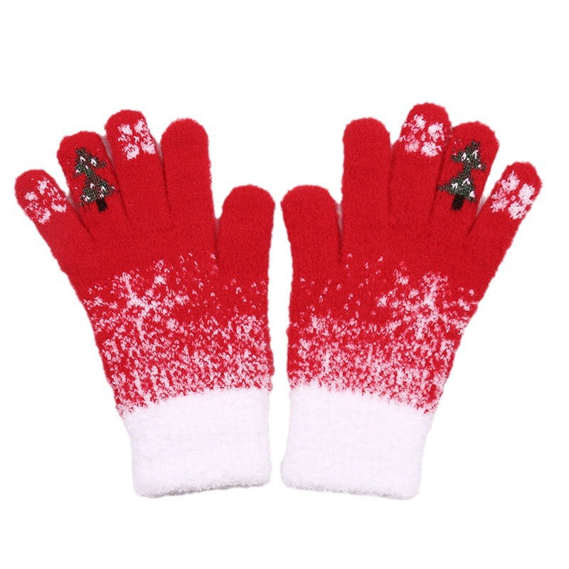 Wholesale Christmas Autumn/Winter Warm Cute Bear Touchable Gloves