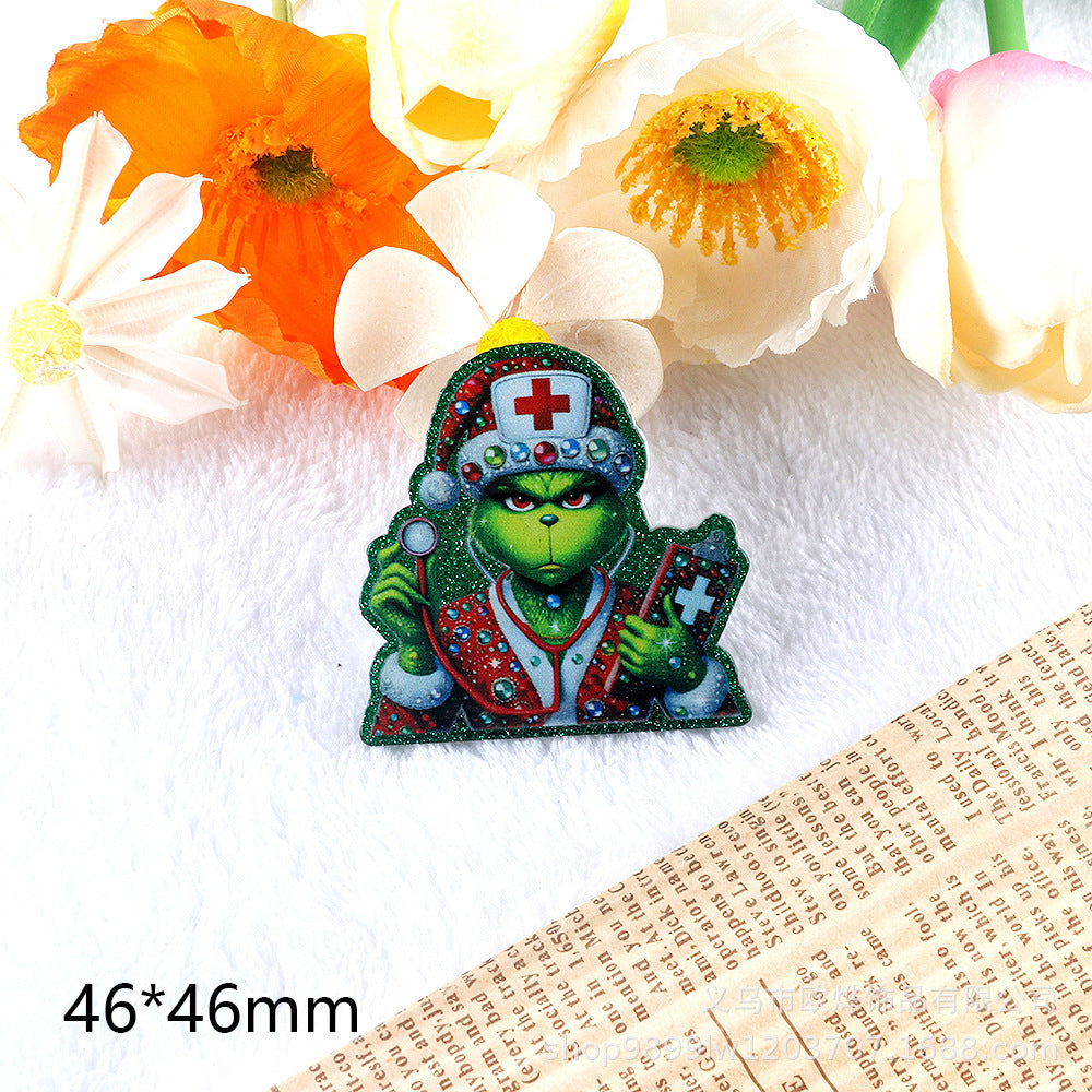 Wholesale 10pcs/pack Cartoon Character Cute Jewelry Pendant Acrylic Pin OLY Exclusive