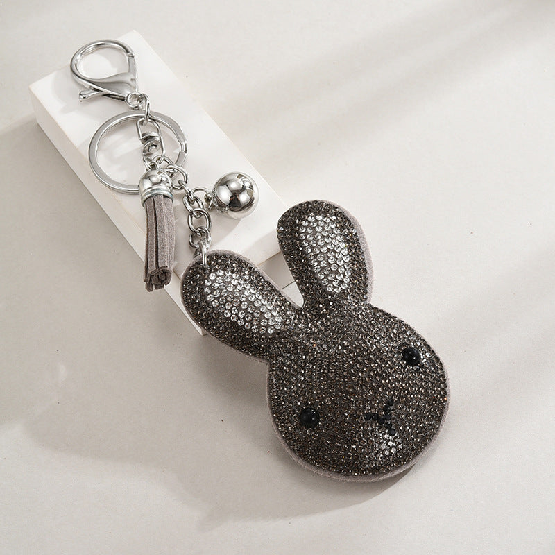 Wholesale Rabbit Diamond Metal Keychains