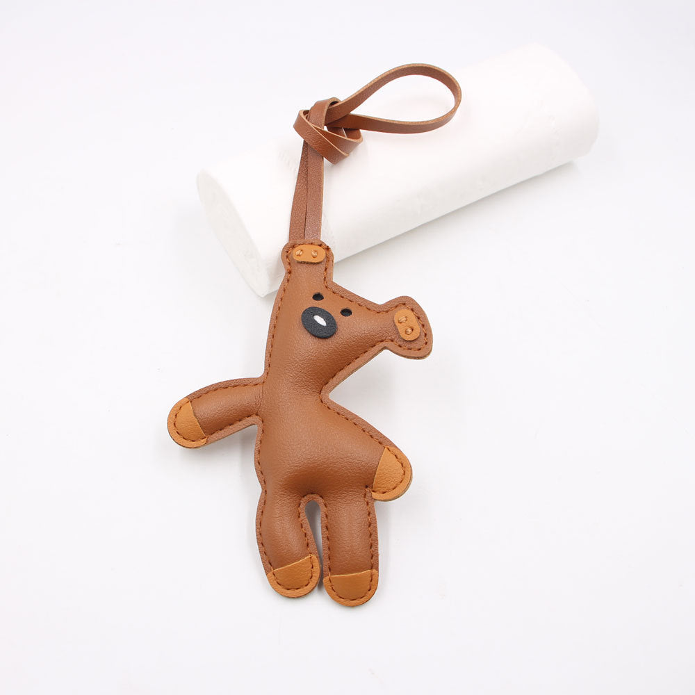 Wholesale Trendy Bean Bear Bag Charm Coffee Artificial Leather Cartoon  Pendant Purse Keychain Gift Resale