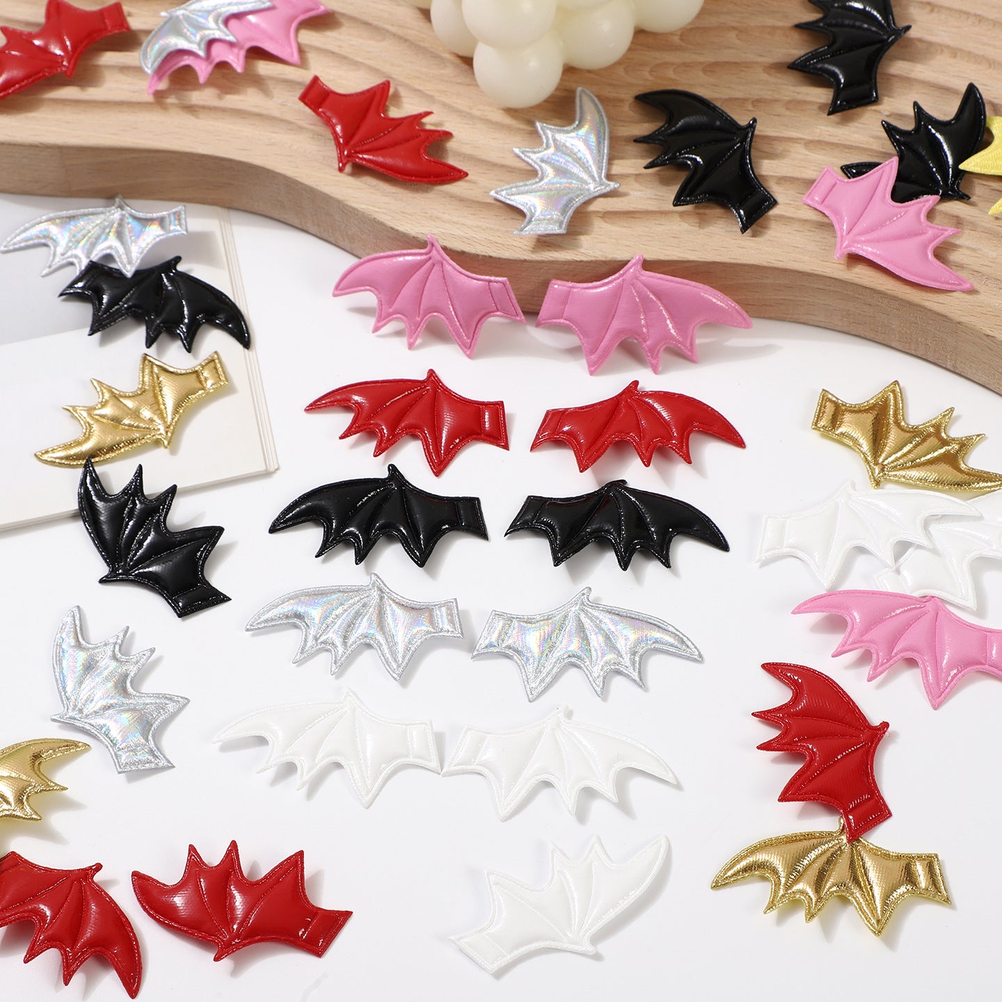 Wholesale 20pcs/pack Ultra Embossed Devil Horn Wings DIY Handmade Vampire Hairpin Doll Hat Decorative Accessories