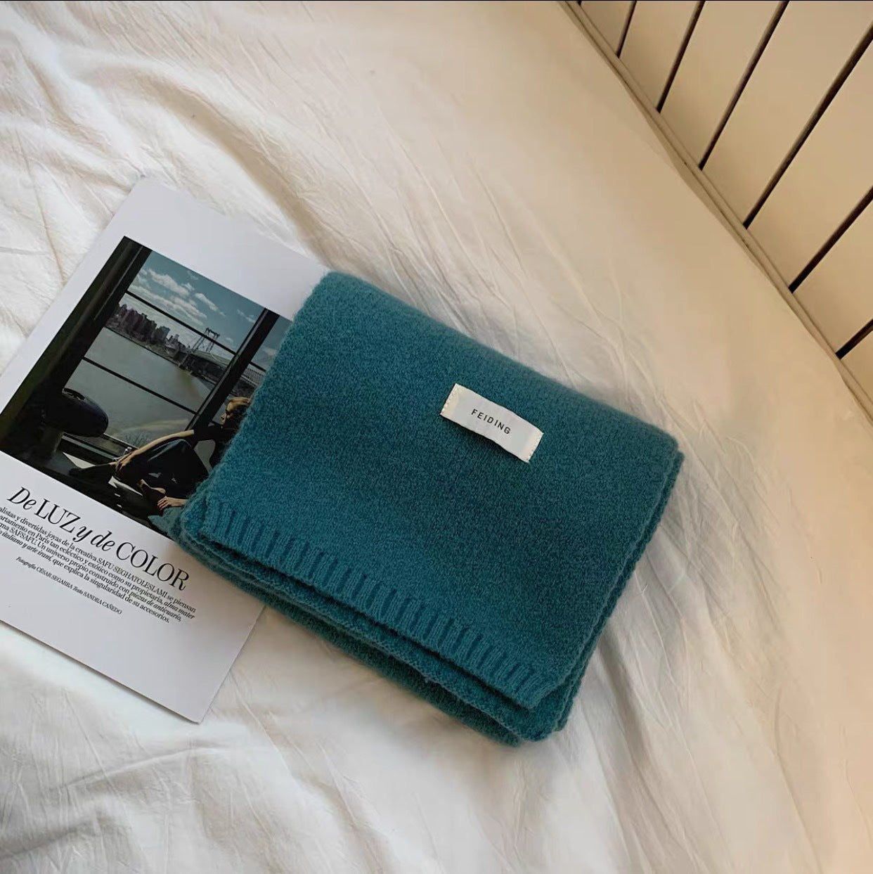 Wholesale Klein Blue Women's Autumn and Winter Versatile Knitted Acrylic Scarf