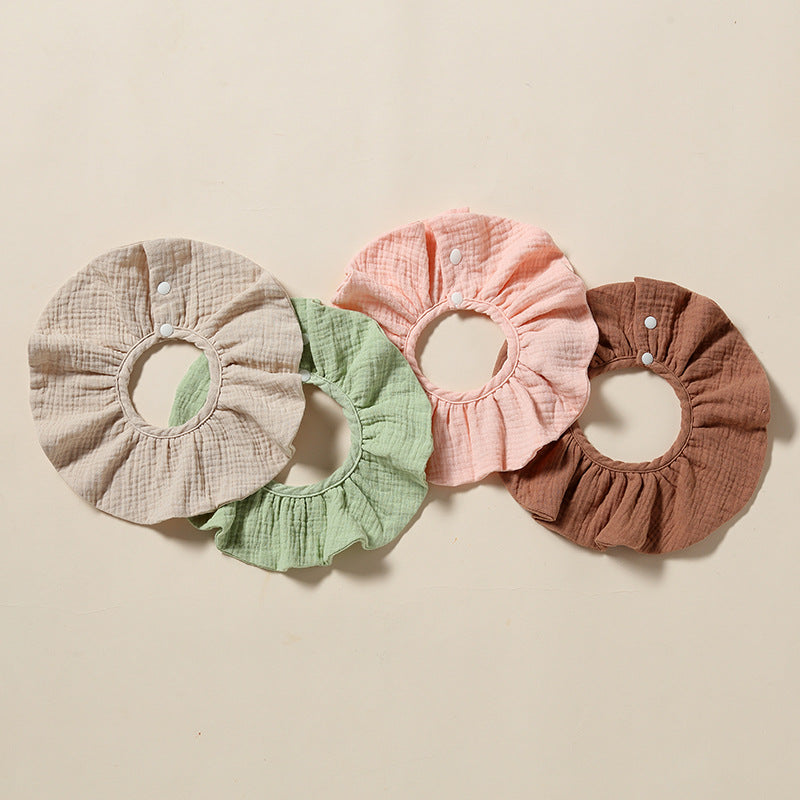 Wholesale Baby Bib 360-degree Bib Pure Cotton 4-layer Gauze Absorbent Bib Children Bib