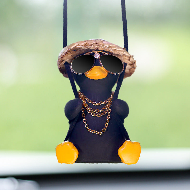 Wholesale Perfume Handmade Gypsum Duck Car Rearview Mirror Pendant