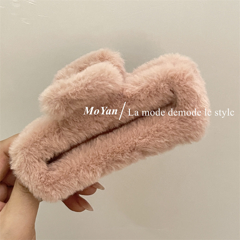 Wholesale Plush Warm Color Large Grab Clip