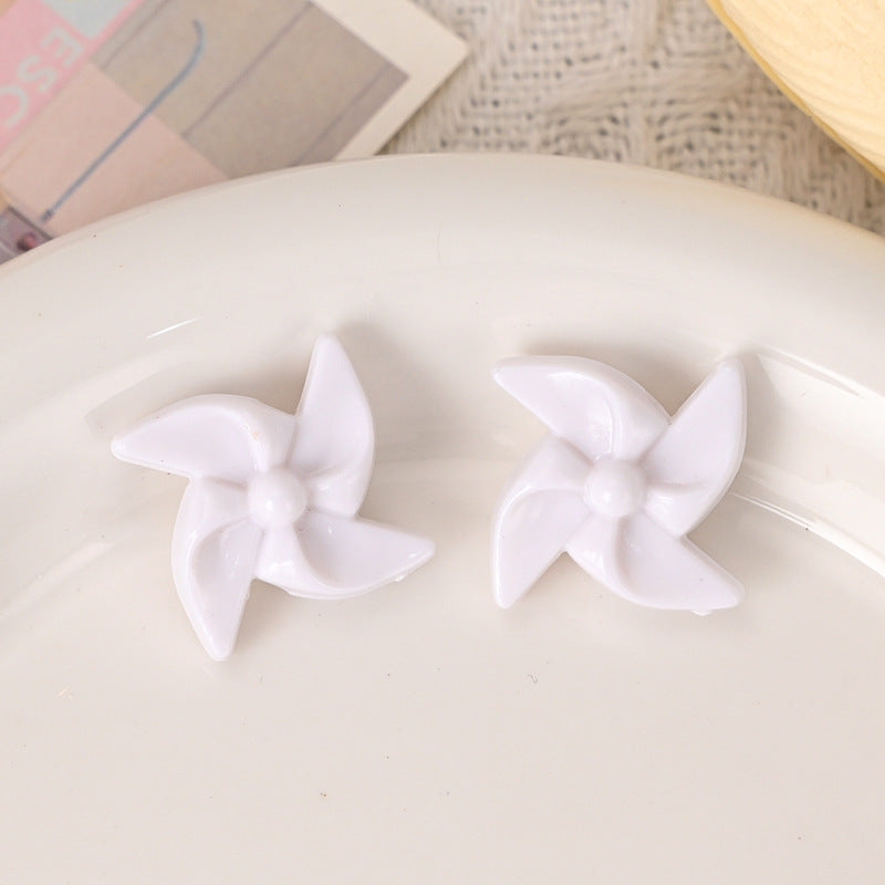 Wholesale  10pcs/pack Colorful small windmill loose beads with holes and special shaped beads