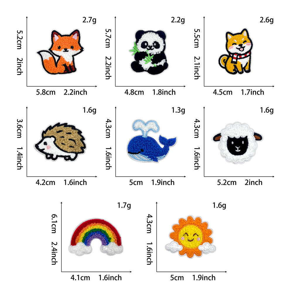 Wholesale Stylish Panda Embroidered Patch Self Adhesive Applique For Coats Trendy Fashion Accessory Boutique Gift For DIY Crafting