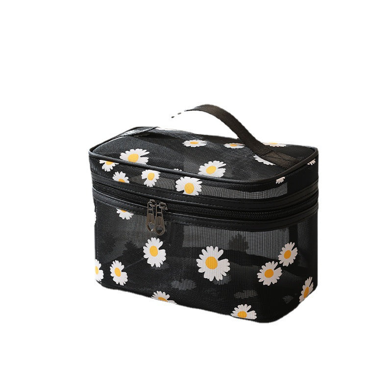 Wholesale Daisy Mesh Breathable Toiletry Bag