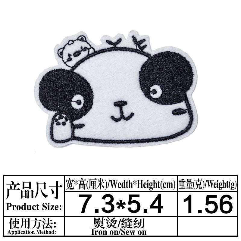 Wholesale 16 Pack Cartoon Embroidery Patch Set With Self Adhesive Backing Iron On Repair Stickers For Clothing Bags Decorative DIY Accessory Gift